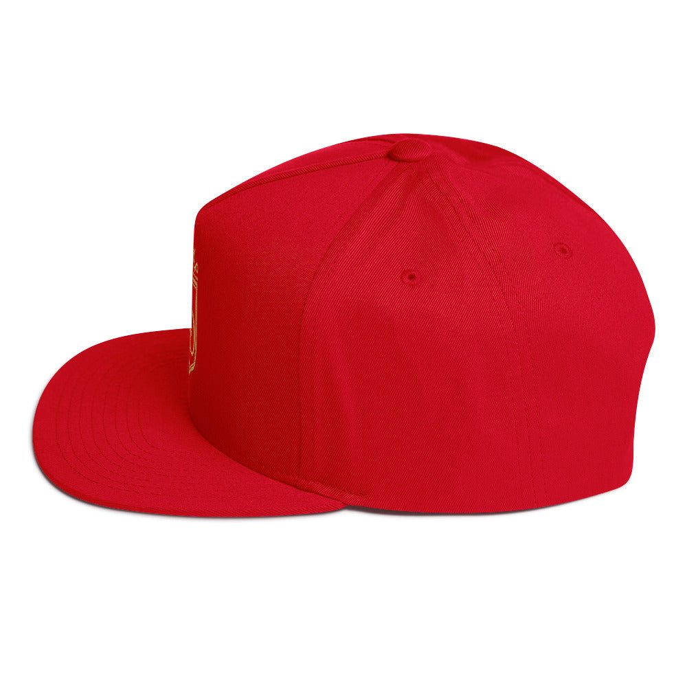 LaDuna Gold Flat Bill Cap - Amerukhan Basics Clothing - 