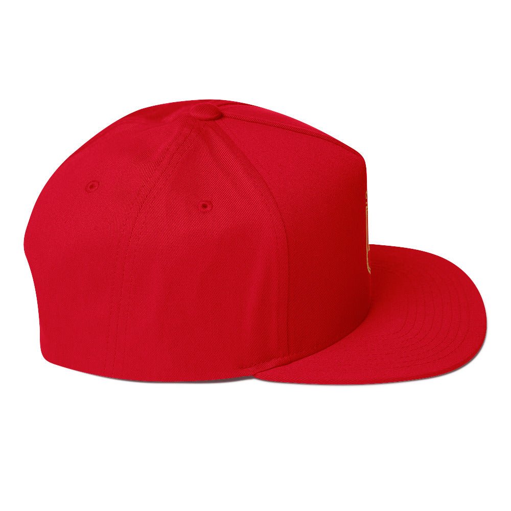 LaDuna Gold Flat Bill Cap - Amerukhan Basics Clothing - 
