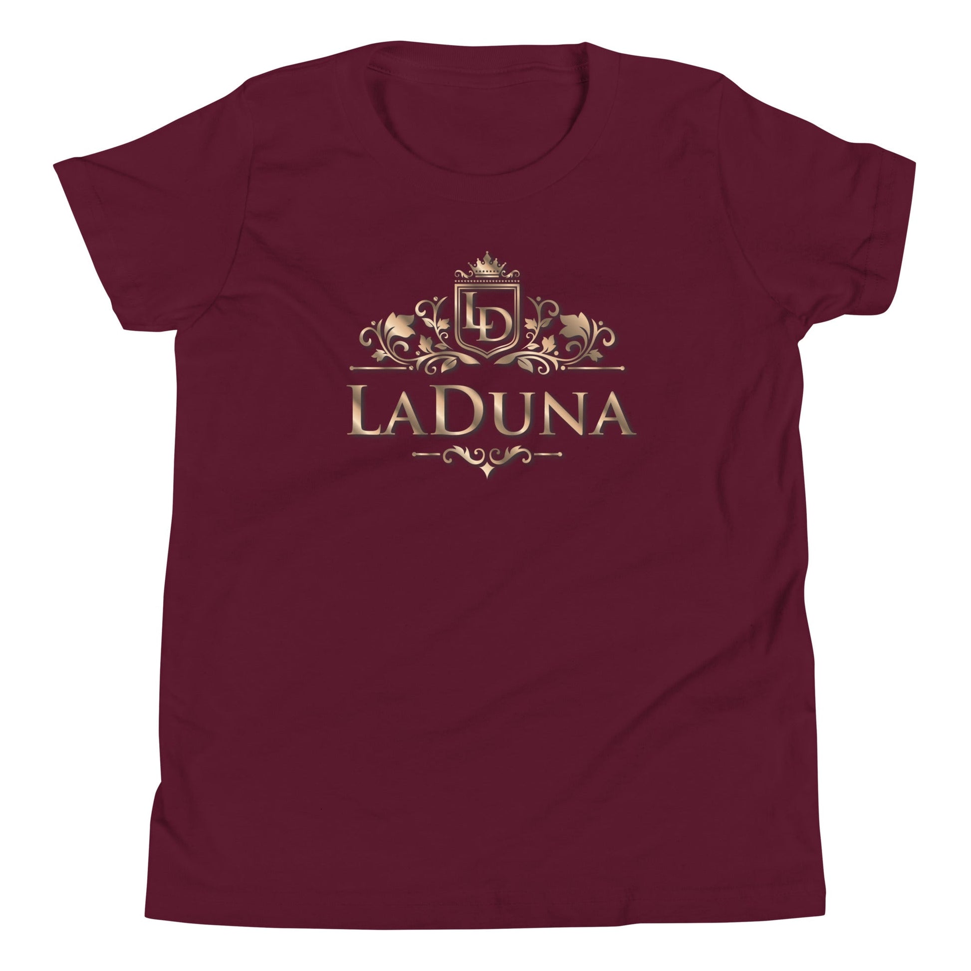 LaDuna Gold Youth Short Sleeve T-Shirt - Amerukhan Basics Clothing - 