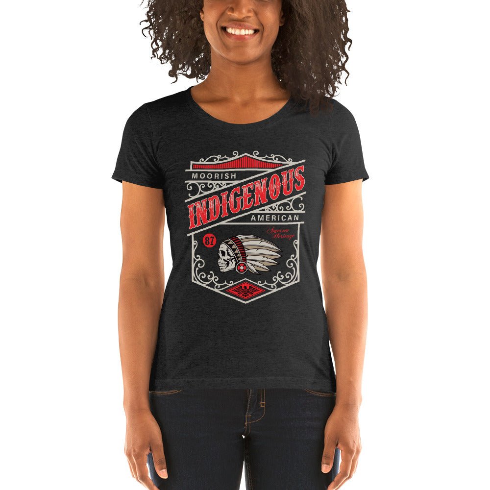 Moorish Indigenous American Ladies' short sleeve t-shirt - Amerukhan Basics Clothing - T-Shirts