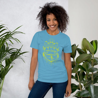 Nationality is your Ankhor to America Short - Sleeve Unisex T-Shirt - Amerukhan Basics Clothing - T-Shirts