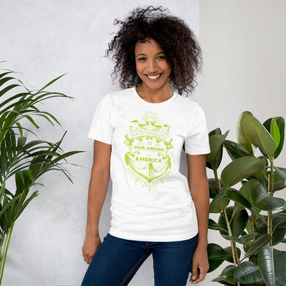 Nationality is your Ankhor to America Short - Sleeve Unisex T-Shirt - Amerukhan Basics Clothing - T-Shirts
