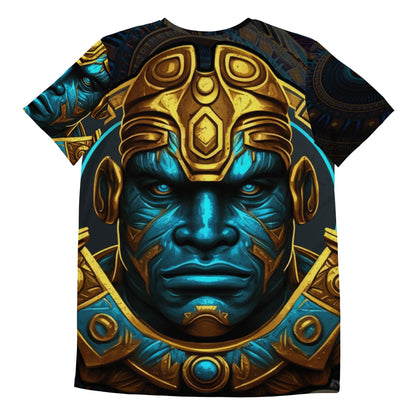 Olmec Head All - Over Tee (Peace to the Gods) - Amerukhan Basics Clothing - T-Shirts