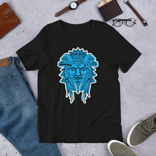 Peace to the Gods (Aztec Sun - God) Short - Sleeve Unisex T-Shirt - Amerukhan Basics Clothing - T-Shirts