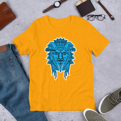 Peace to the Gods (Aztec Sun - God) Short - Sleeve Unisex T-Shirt - Amerukhan Basics Clothing - T-Shirts