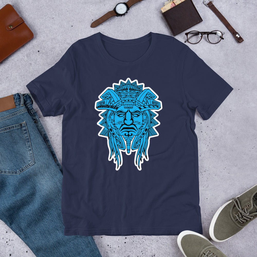 Peace to the Gods (Aztec Sun - God) Short - Sleeve Unisex T-Shirt - Amerukhan Basics Clothing - T-Shirts