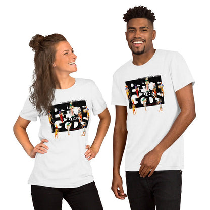 Peace to the Gods (Egyptian) Short - Sleeve Unisex T-Shirt - Amerukhan Basics Clothing - T-Shirts