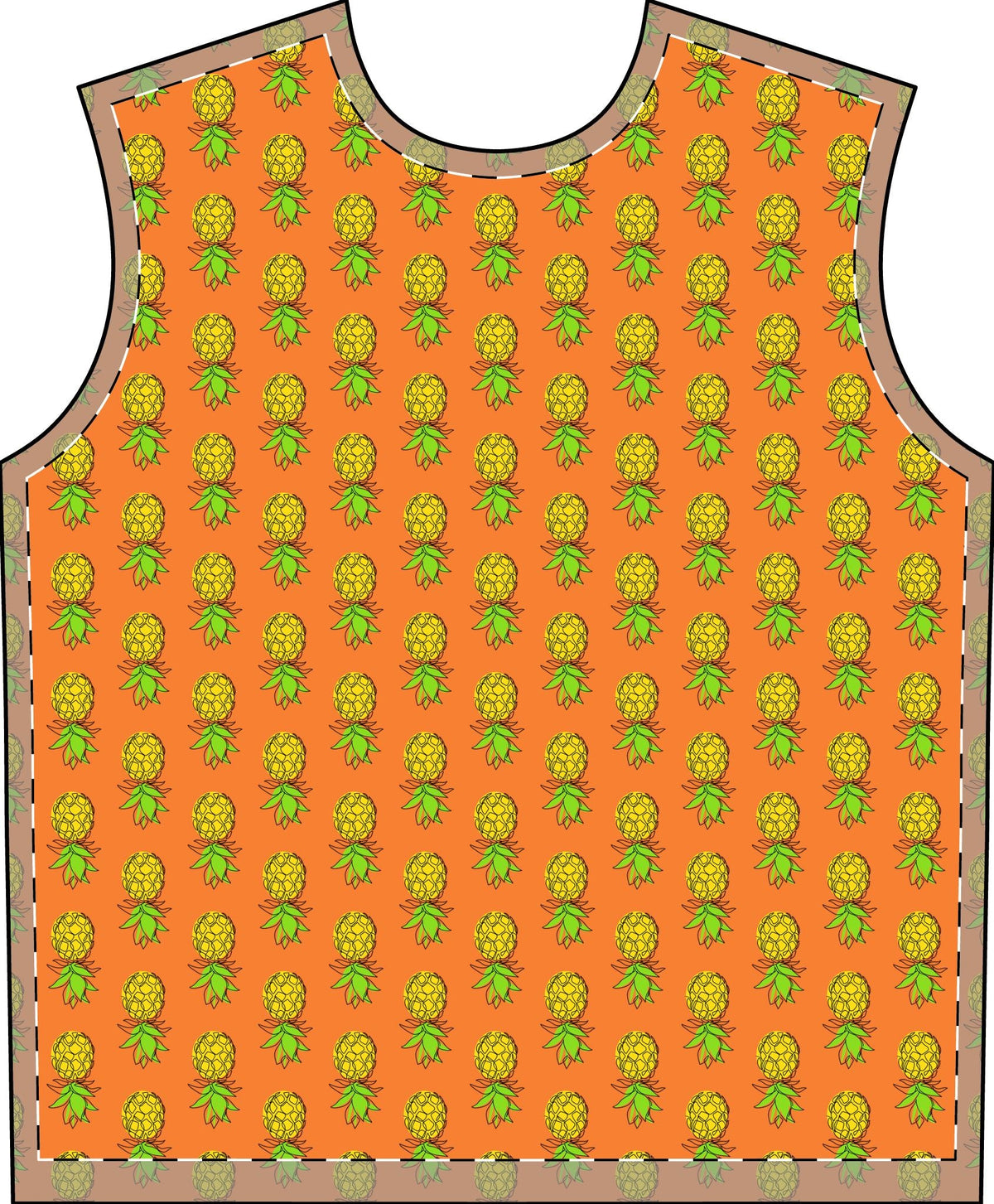 Pineapple Print Pajama Set - Amerukhan Basics Clothing - All Over Prints