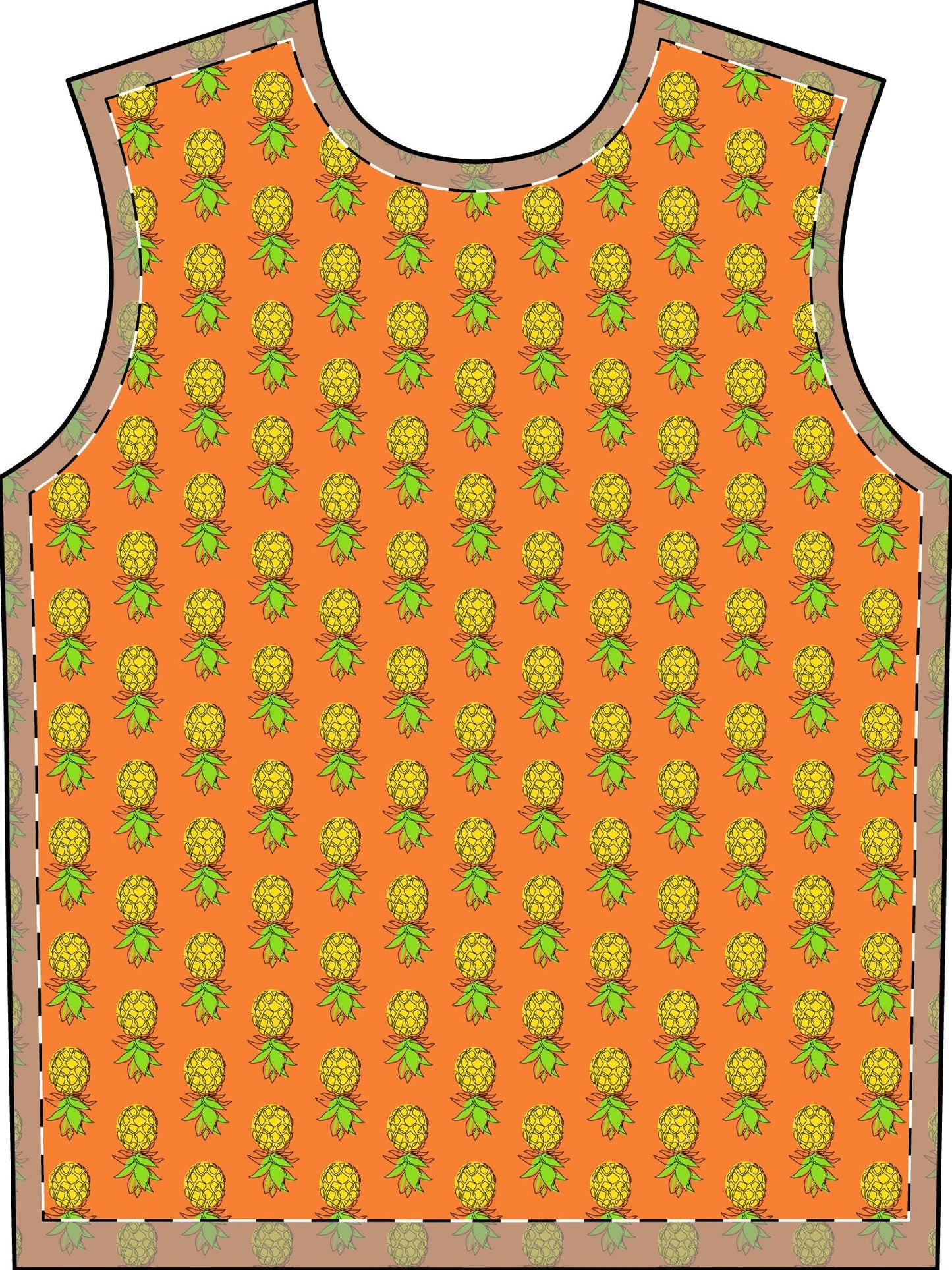 Pineapple Print Pajama Set - Amerukhan Basics Clothing - All Over Prints