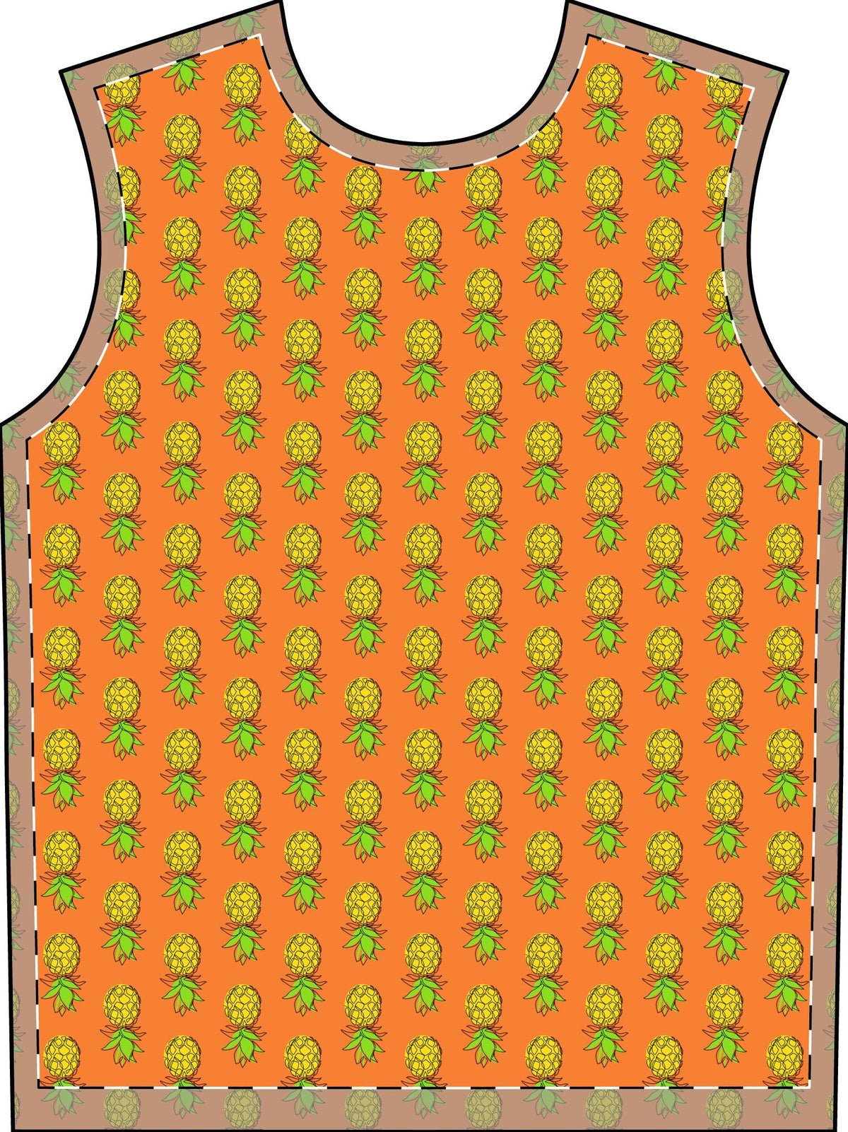 Pineapple Print Pajama Set - Amerukhan Basics Clothing - All Over Prints