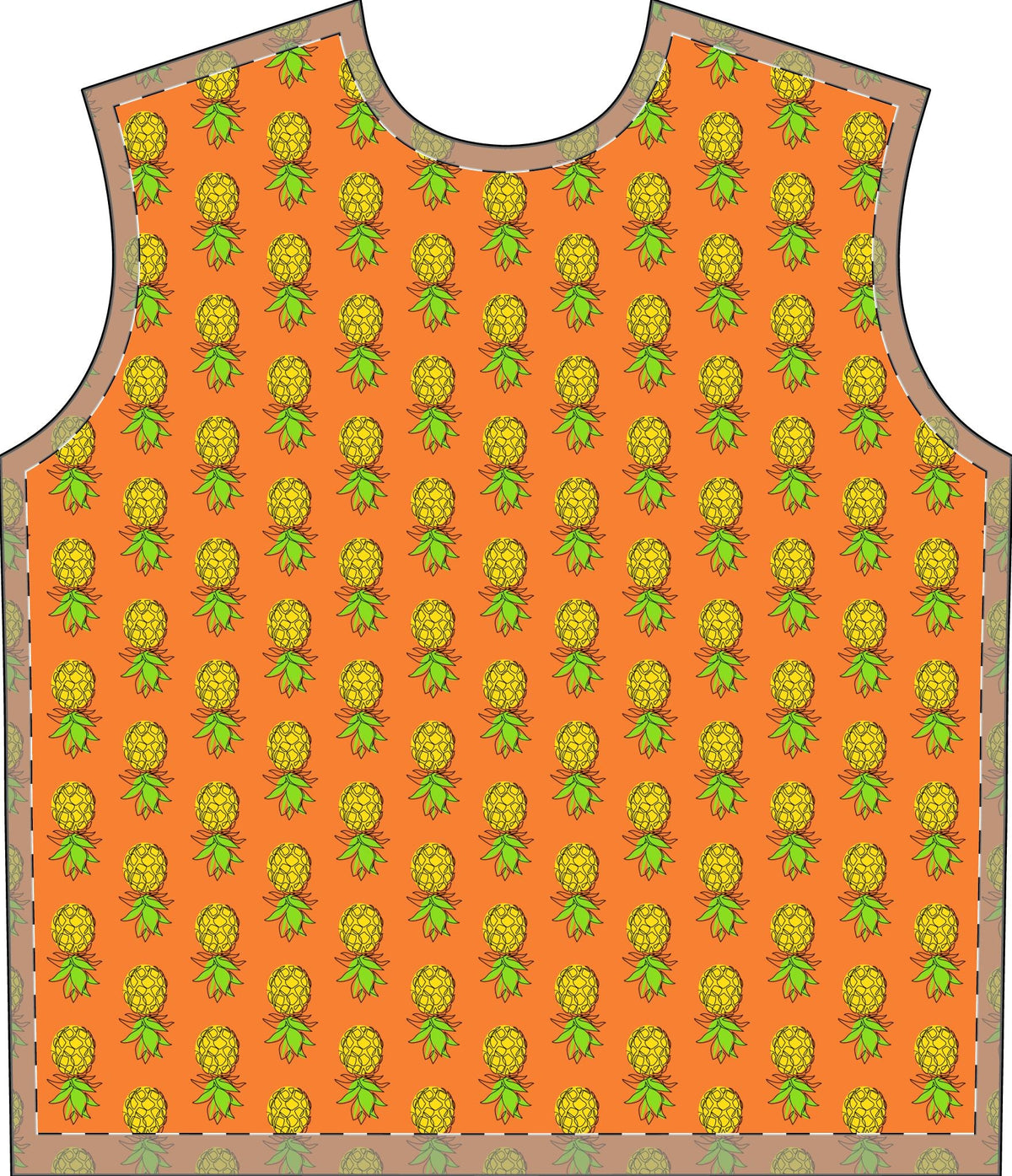 Pineapple Print Pajama Set - Amerukhan Basics Clothing - All Over Prints
