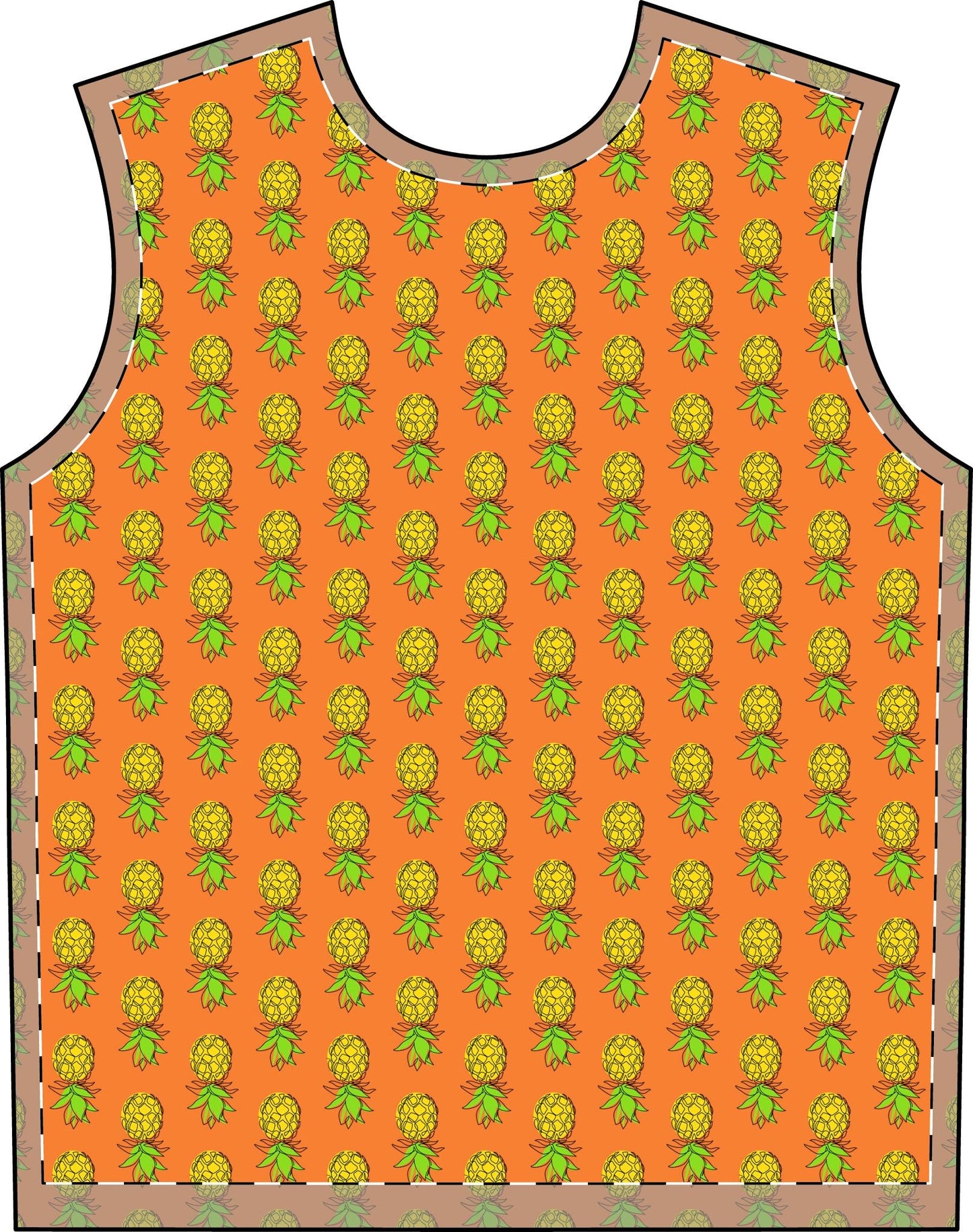 Pineapple Print Pajama Set - Amerukhan Basics Clothing - All Over Prints