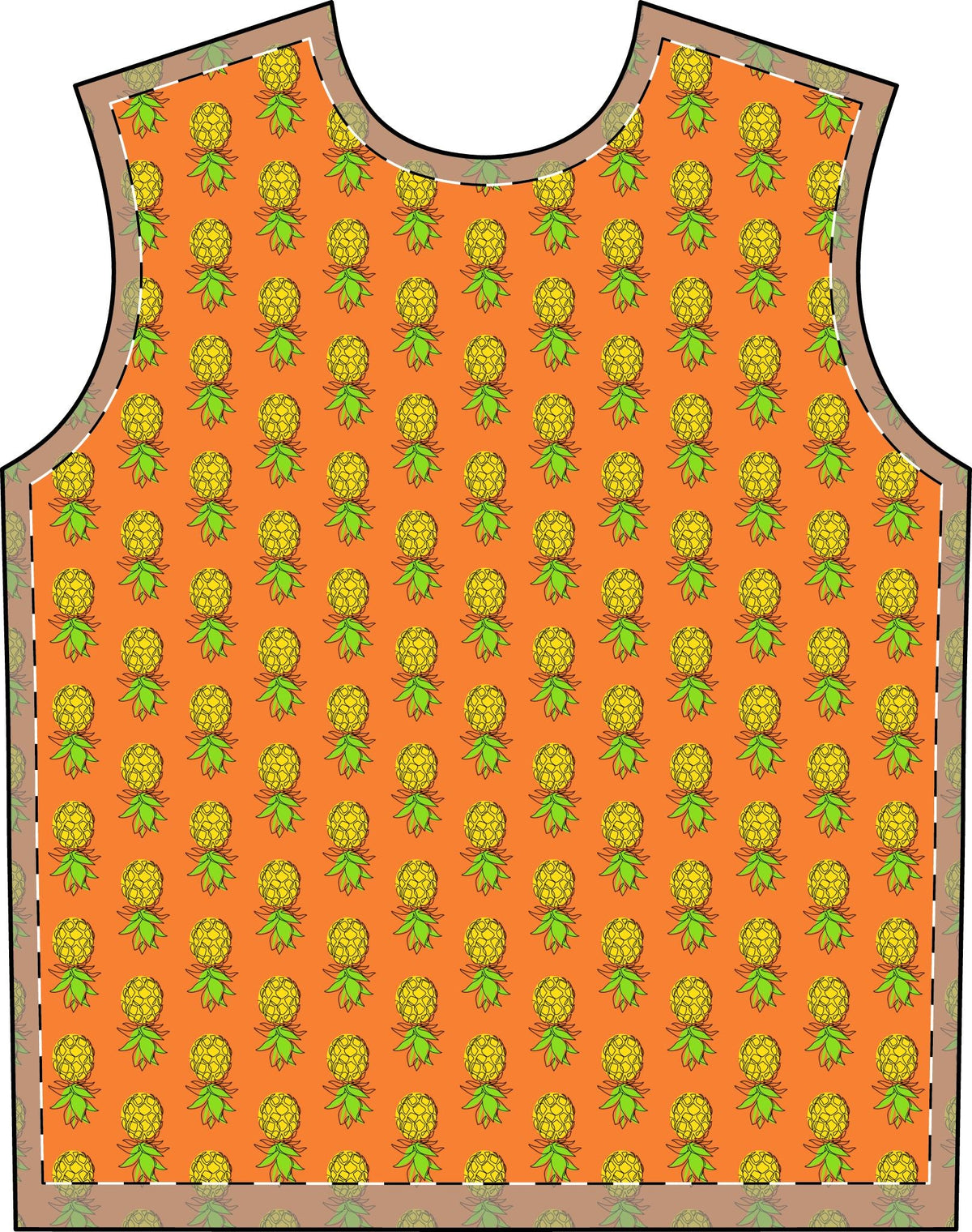 Pineapple Print Pajama Set - Amerukhan Basics Clothing - All Over Prints