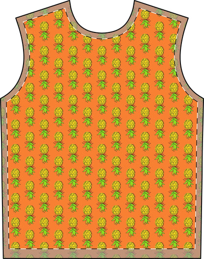 Pineapple Print Pajama Set - Amerukhan Basics Clothing - All Over Prints
