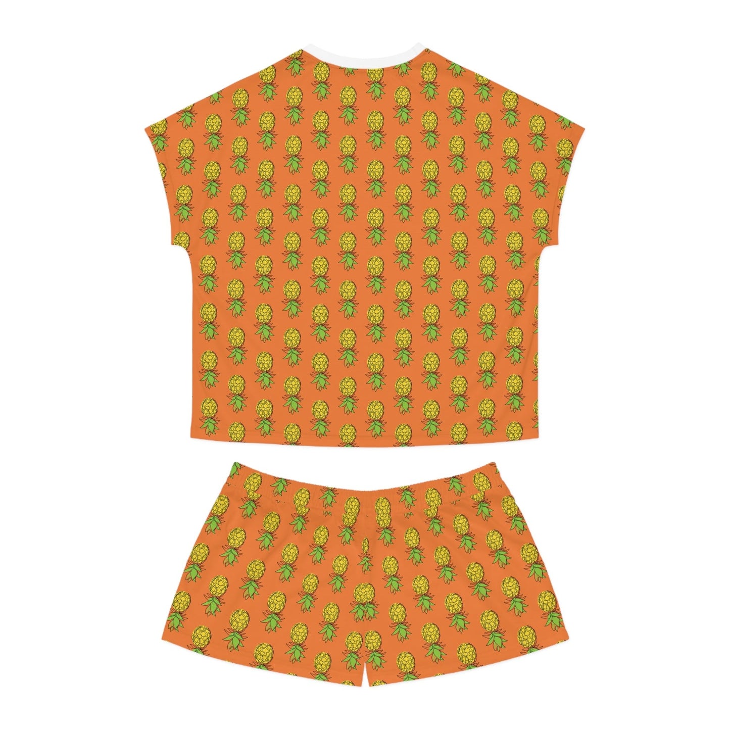 Pineapple Short Pajama Set - Amerukhan Basics Clothing - All Over Prints