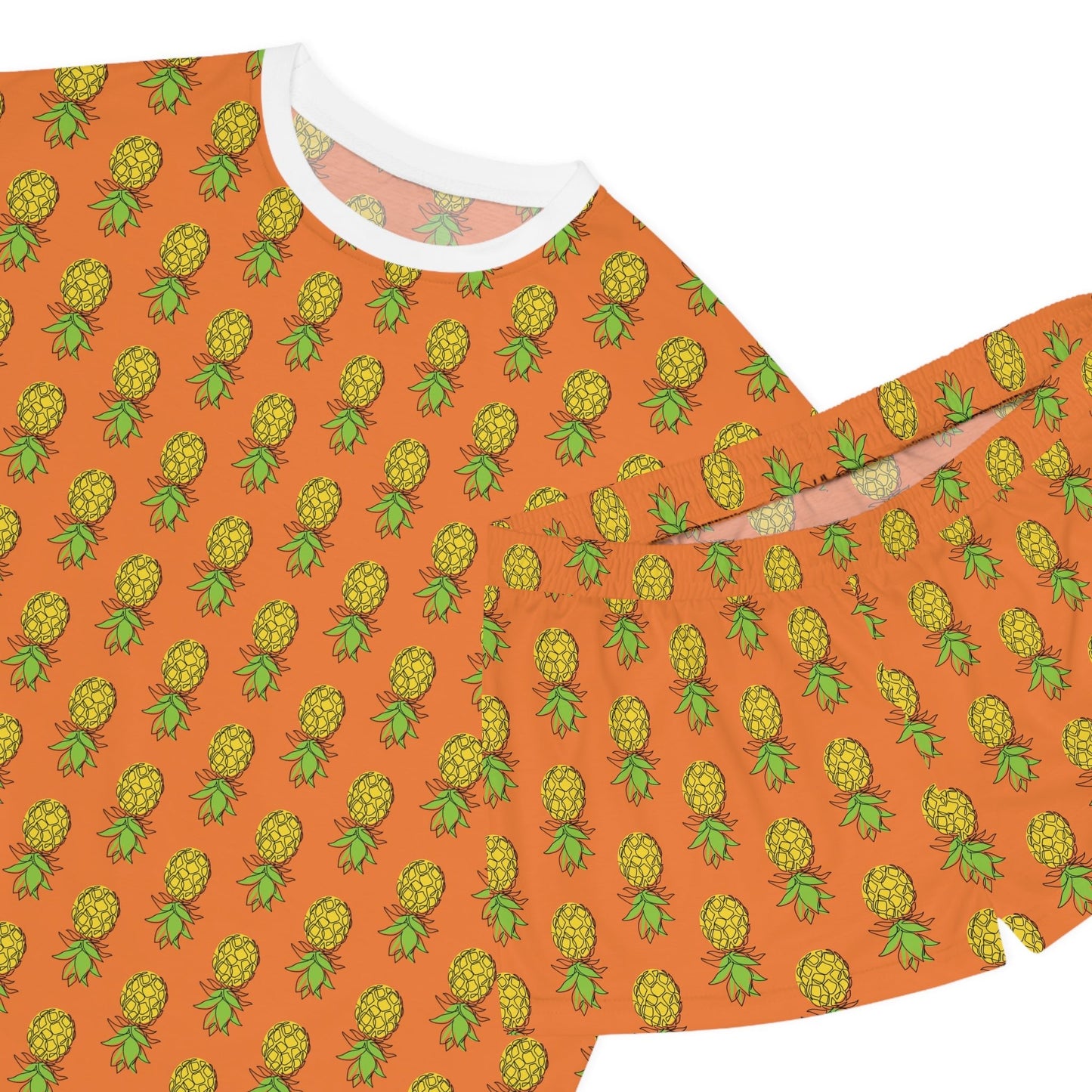 Pineapple Short Pajama Set - Amerukhan Basics Clothing - All Over Prints
