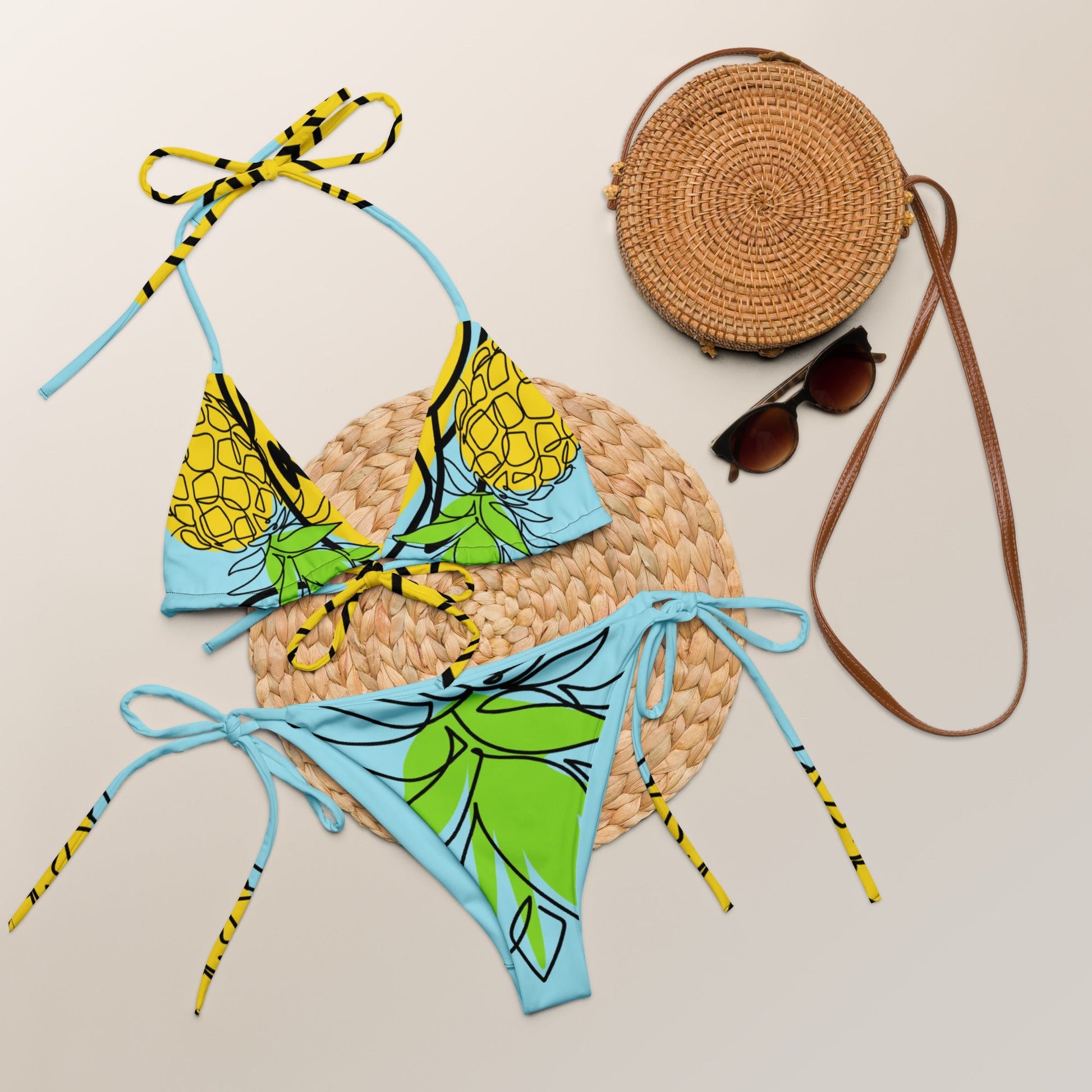 Pineapple string bikini - Amerukhan Basics Clothing - Swimsuit