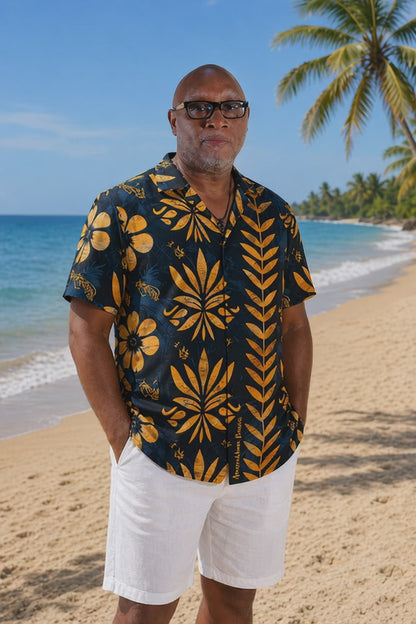 Golden Azure Camp Shirt