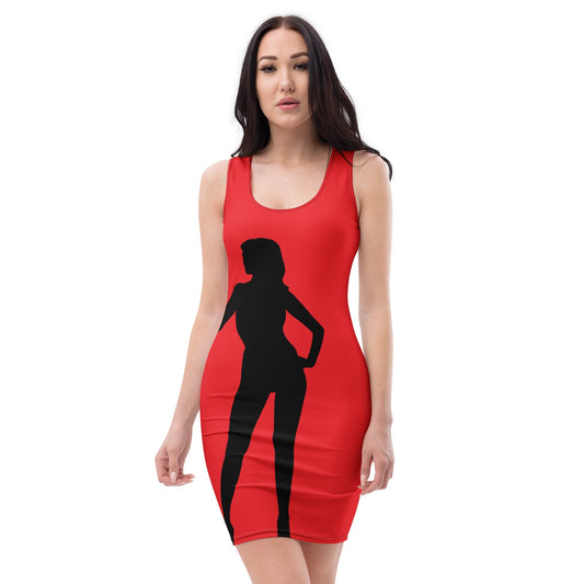 Red Door Bodycon dress - Amerukhan Basics Clothing - 