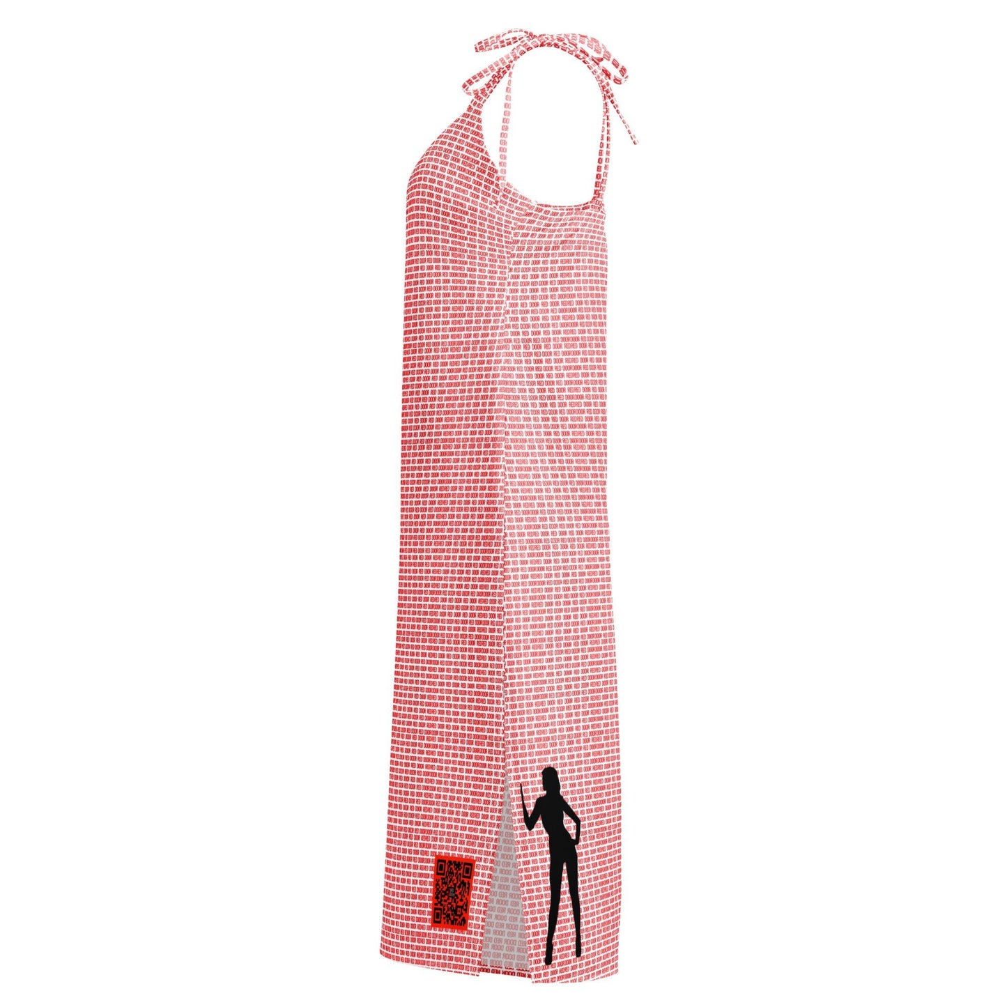Red Door - Tie - strap midi dress - Amerukhan Basics Clothing - Dress