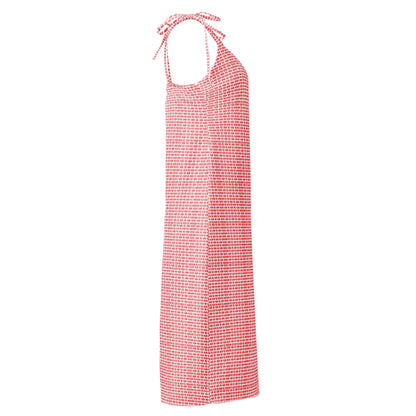 Red Door - Tie - strap midi dress - Amerukhan Basics Clothing - Dress