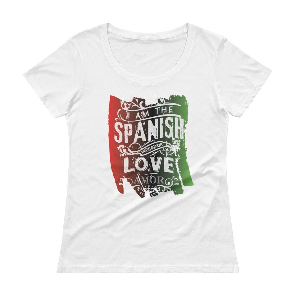 Spanish for Love RBG! Ladies' Scoopneck T-Shirt - Amerukhan Basics Clothing - T-Shirts