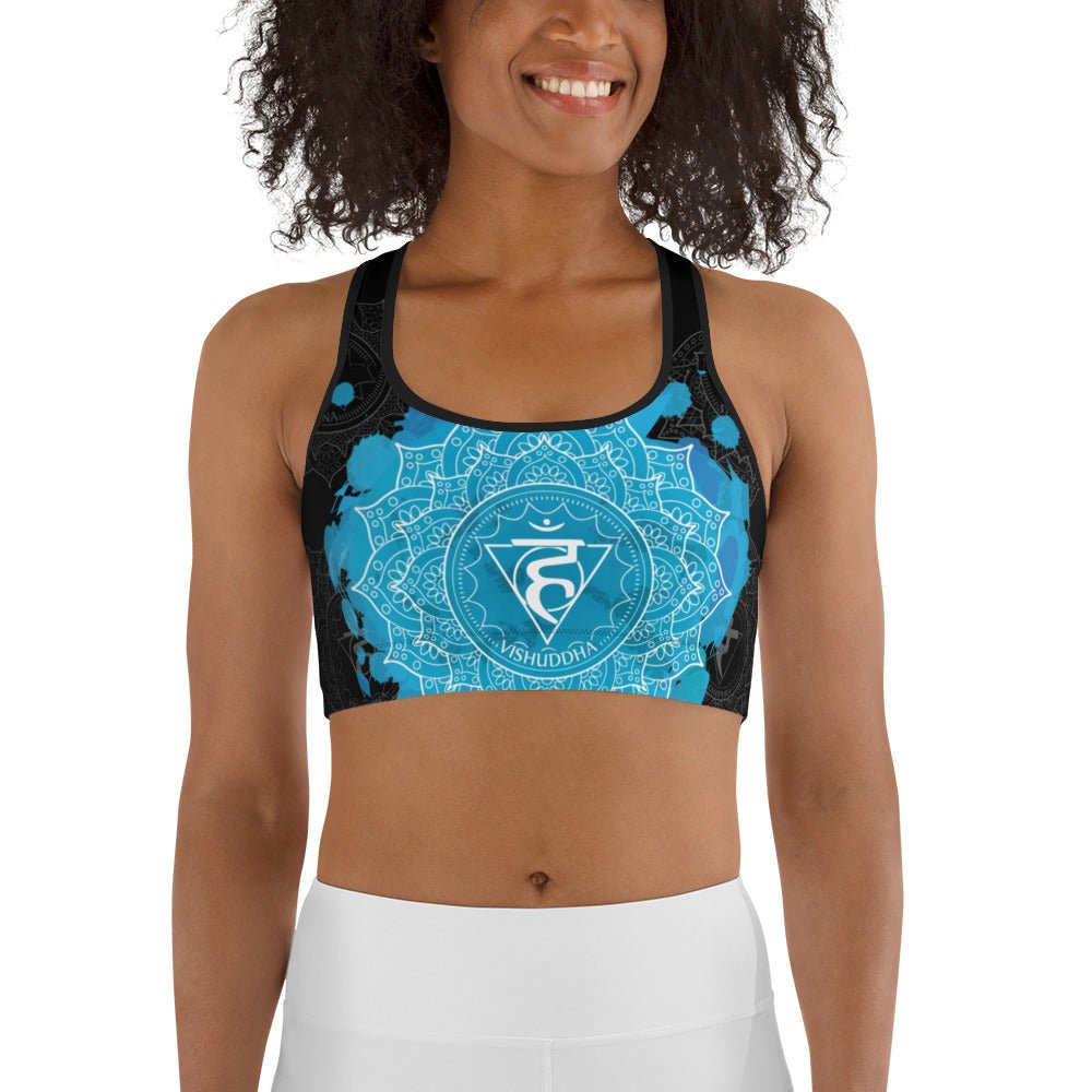 Throat Chakra Sports Top - Amerukhan Basics Clothing - 