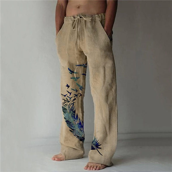 The Feather of Maat Linen Pants