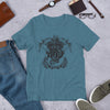 Image of the Teal Signature logo shirt from Amerukhan Basics Clothing with Pachyderm and Anchor design.