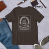 Image of a Brown shirt from Amerukhan Basics Clothing, celebrating the creators of modern sports like Football. Tribute to the cultural legacy and traditions of Amerukhas/Mesoamerica.