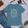 Image of a Heather Deep Teal shirt from Amerukhan Basics Clothing, celebrating the creators of modern sports like Football. Tribute to the cultural legacy and traditions of Amerukhas/Mesoamerica.